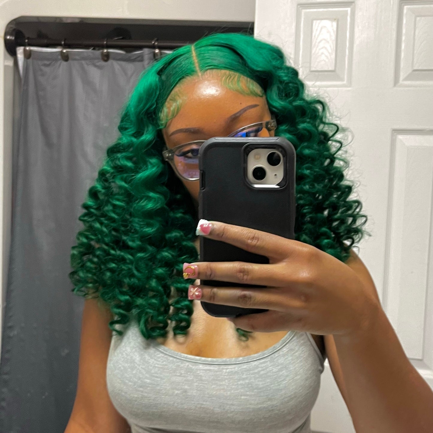 GATOR GREEN DEEP WAVE FRONTAL WIG