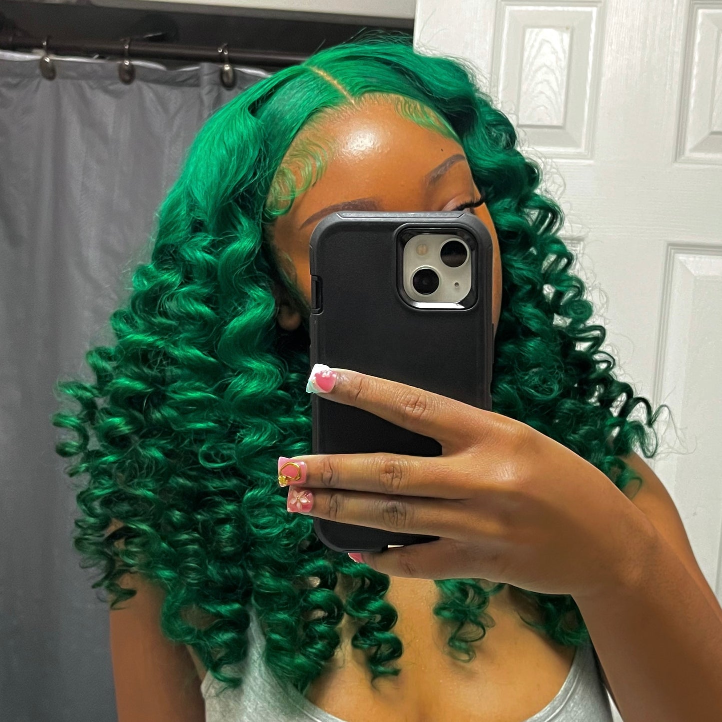GATOR GREEN DEEP WAVE FRONTAL WIG