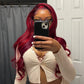 RED BALAYAGE LACE FRONT WIG