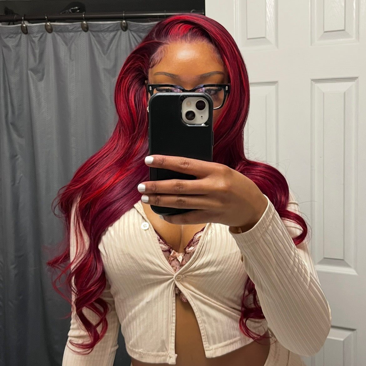 RED BALAYAGE LACE FRONT WIG