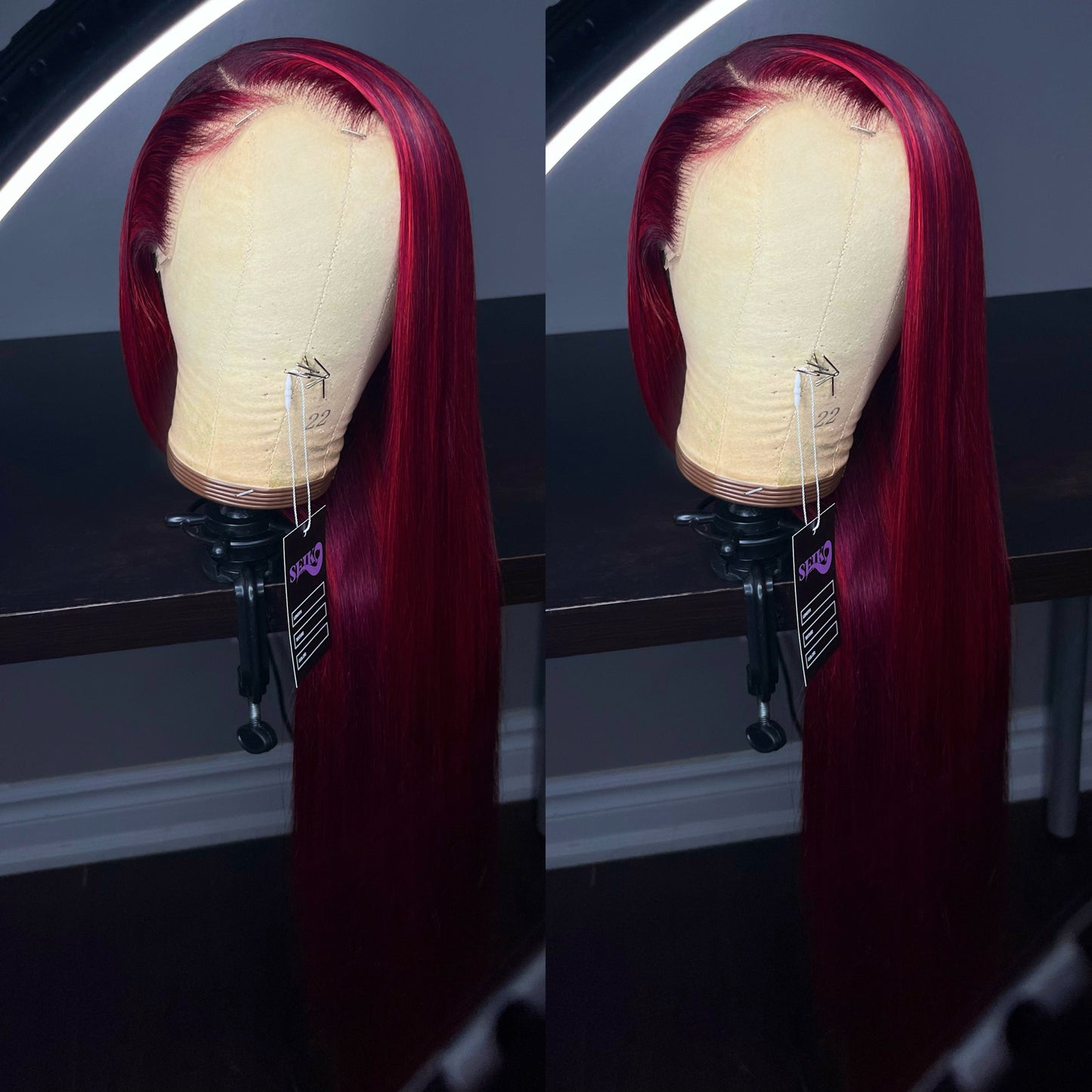 RED BALAYAGE LACE FRONT WIG