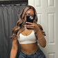 BROWN MIXED HIGHLIGHT LACE FRONT WIG