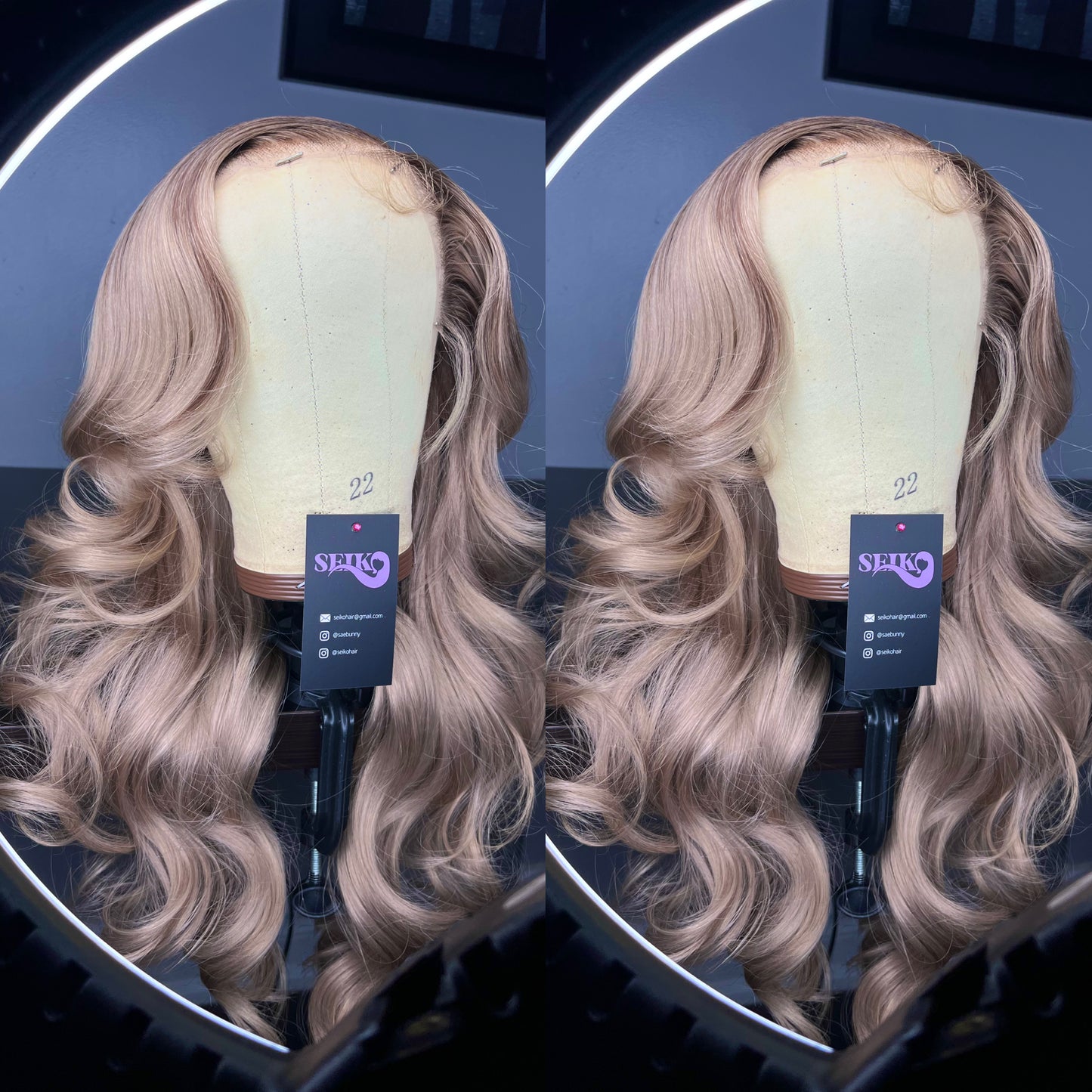 BLONDE + DARK ROOTS LACE FRONT WIG