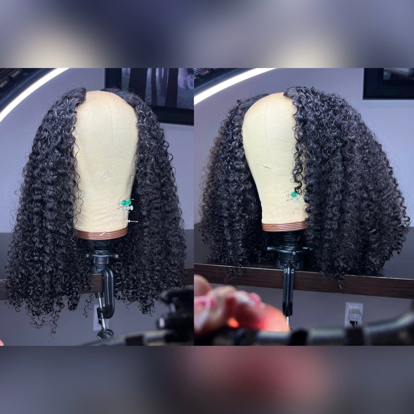 AFRO CURLY V-PART WIG