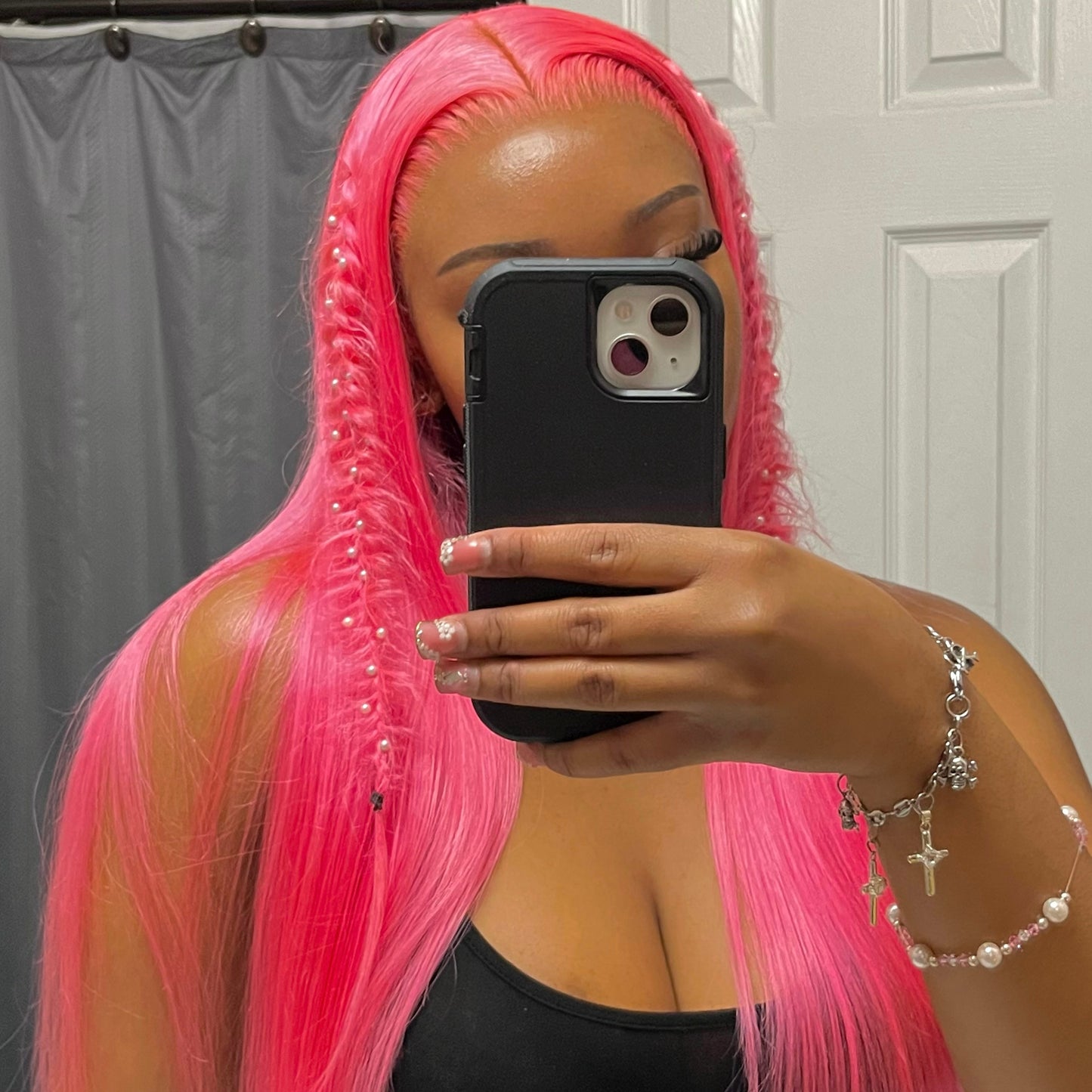 PINK LACE FRONT WIG