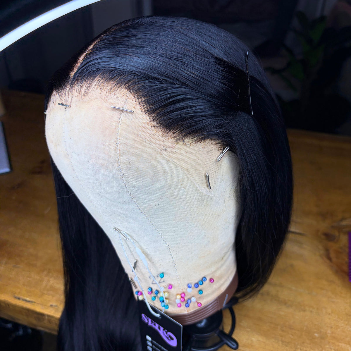 JET BLACK BODY WAVE LACE FRONT WIG
