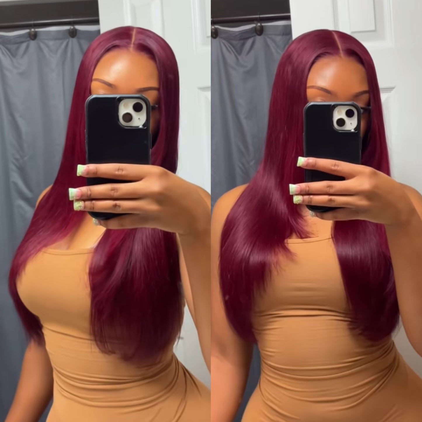 DARK CHERRY GLUELESS WIG