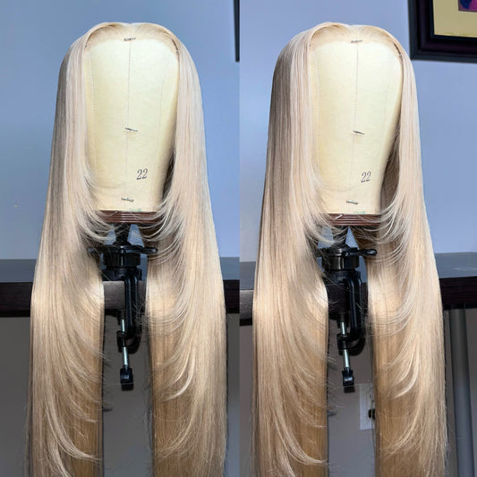 ASH BLONDE LAYERED WEAR & GO WIG