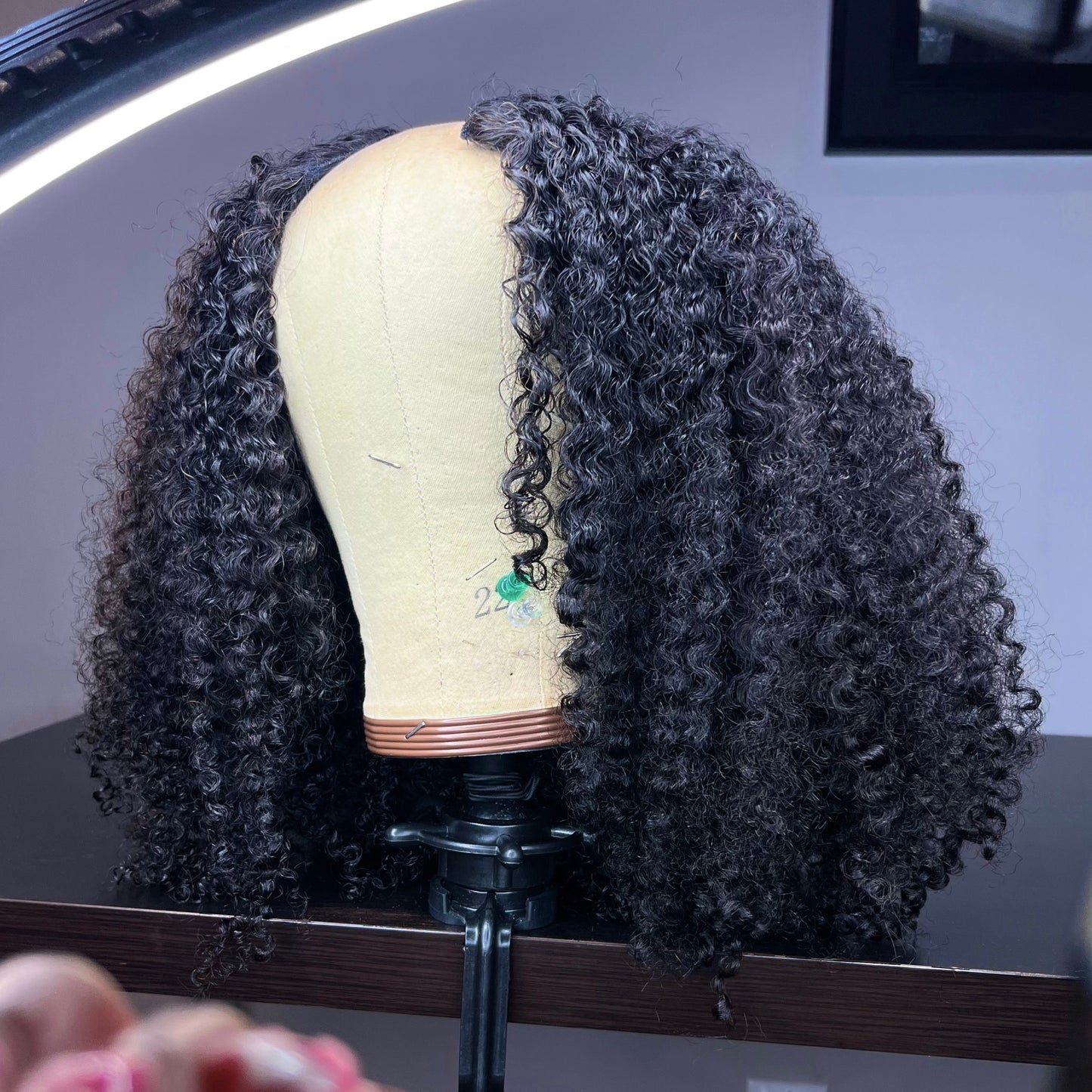 AFRO CURLY V-PART WIG