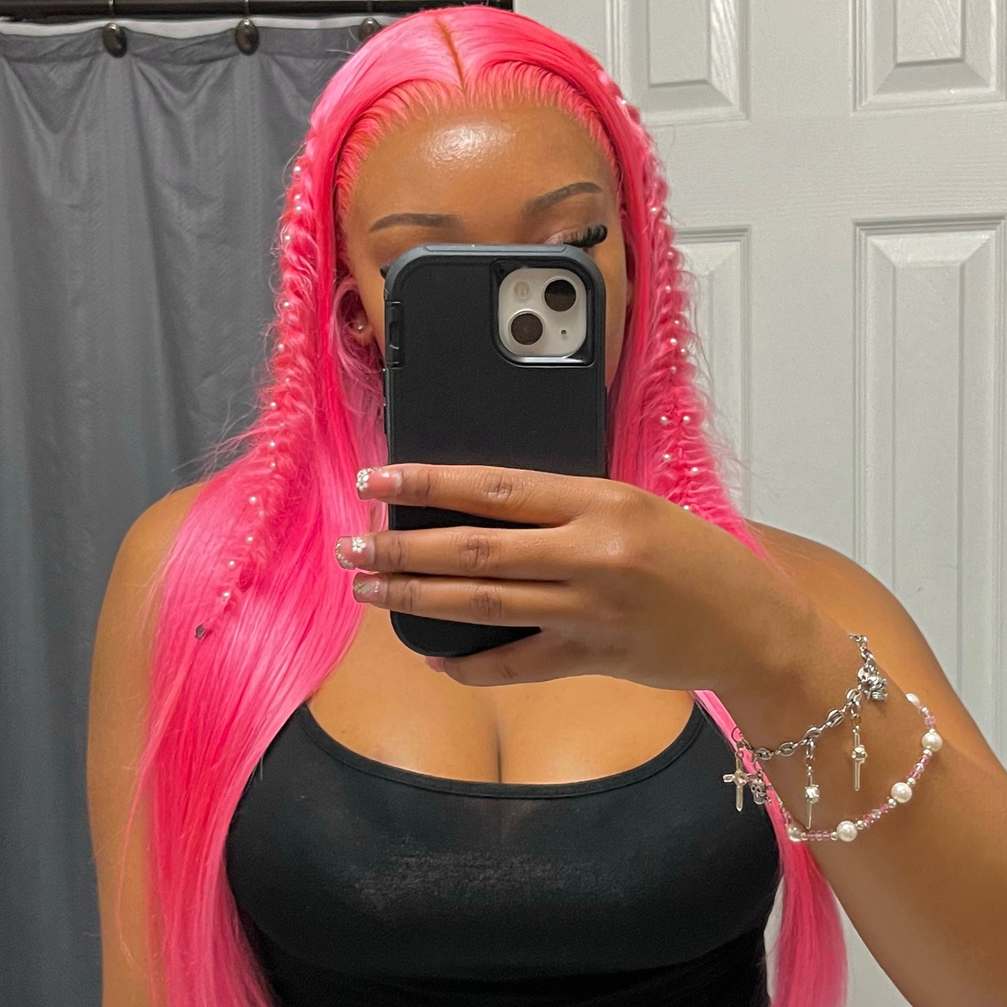 PINK LACE FRONT WIG