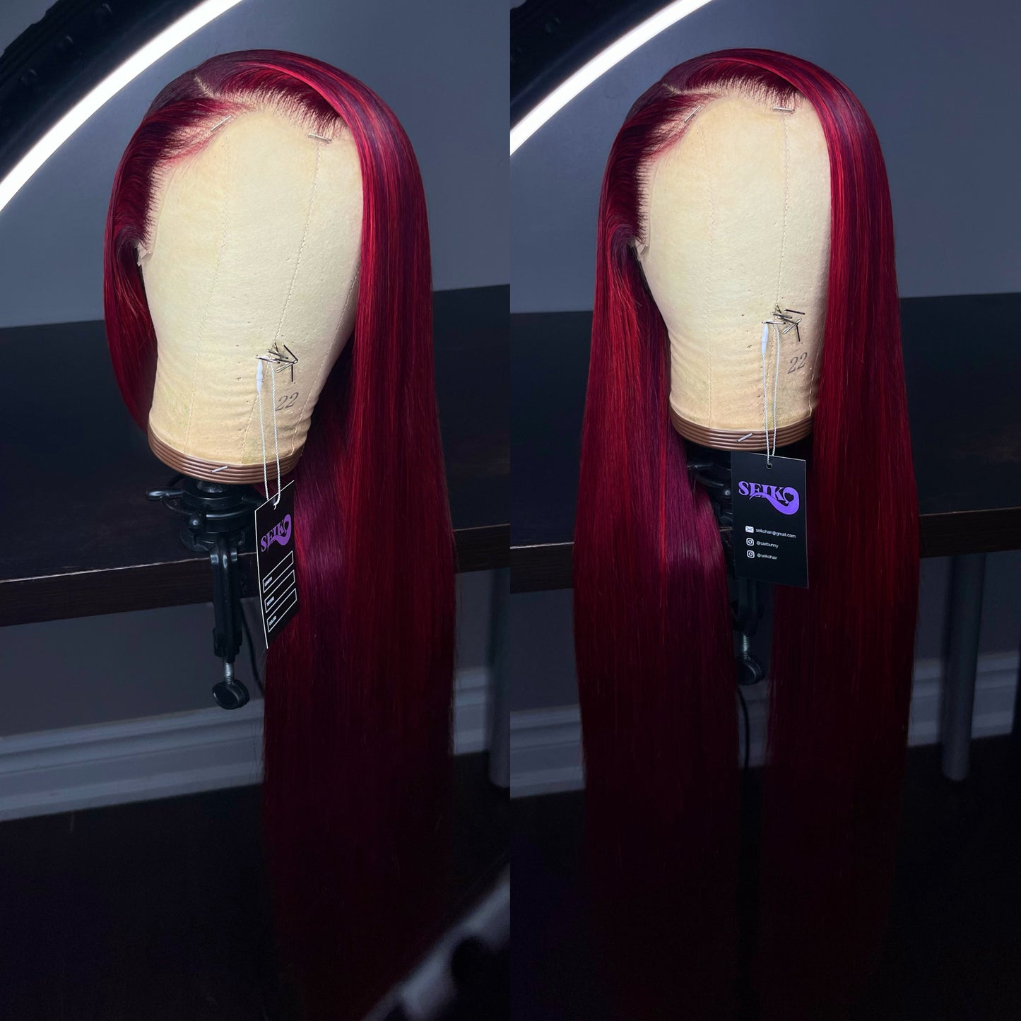 RED BALAYAGE LACE FRONT WIG