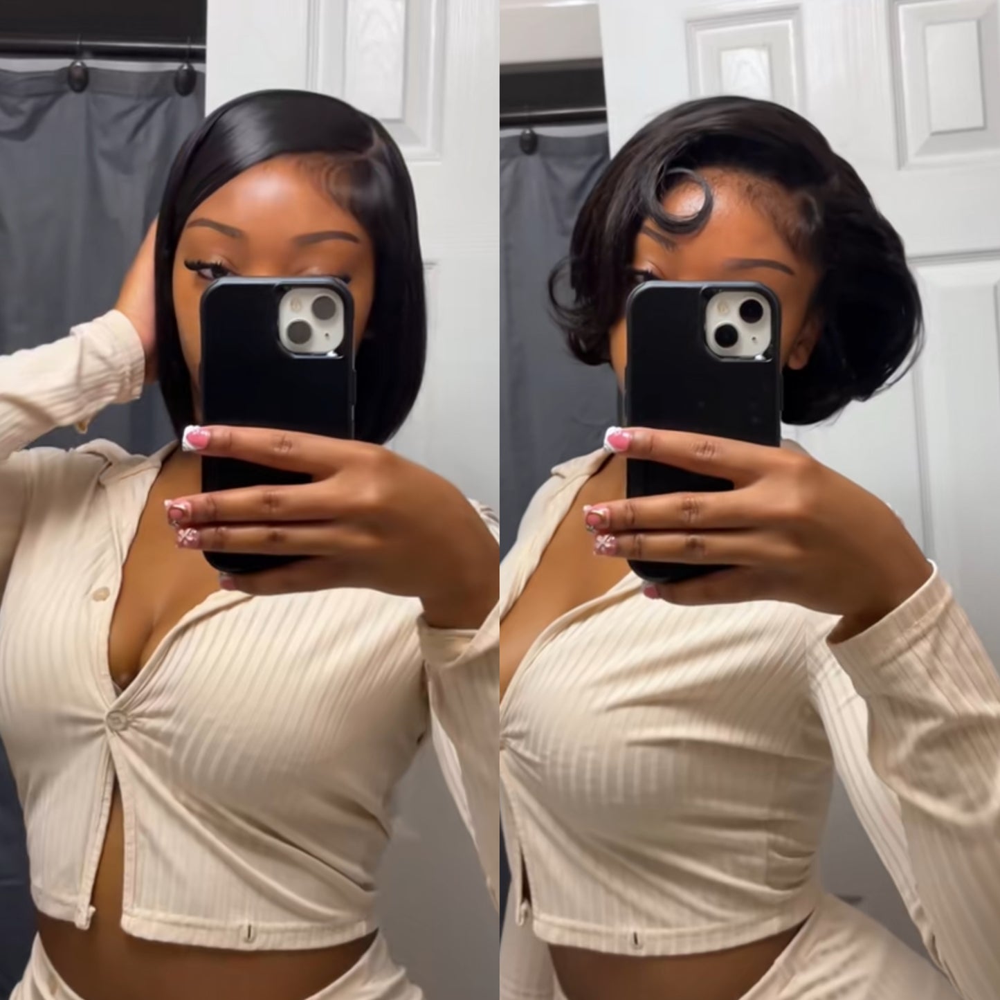 BLACK BLOWOUT BOB LACE FRONT WIG