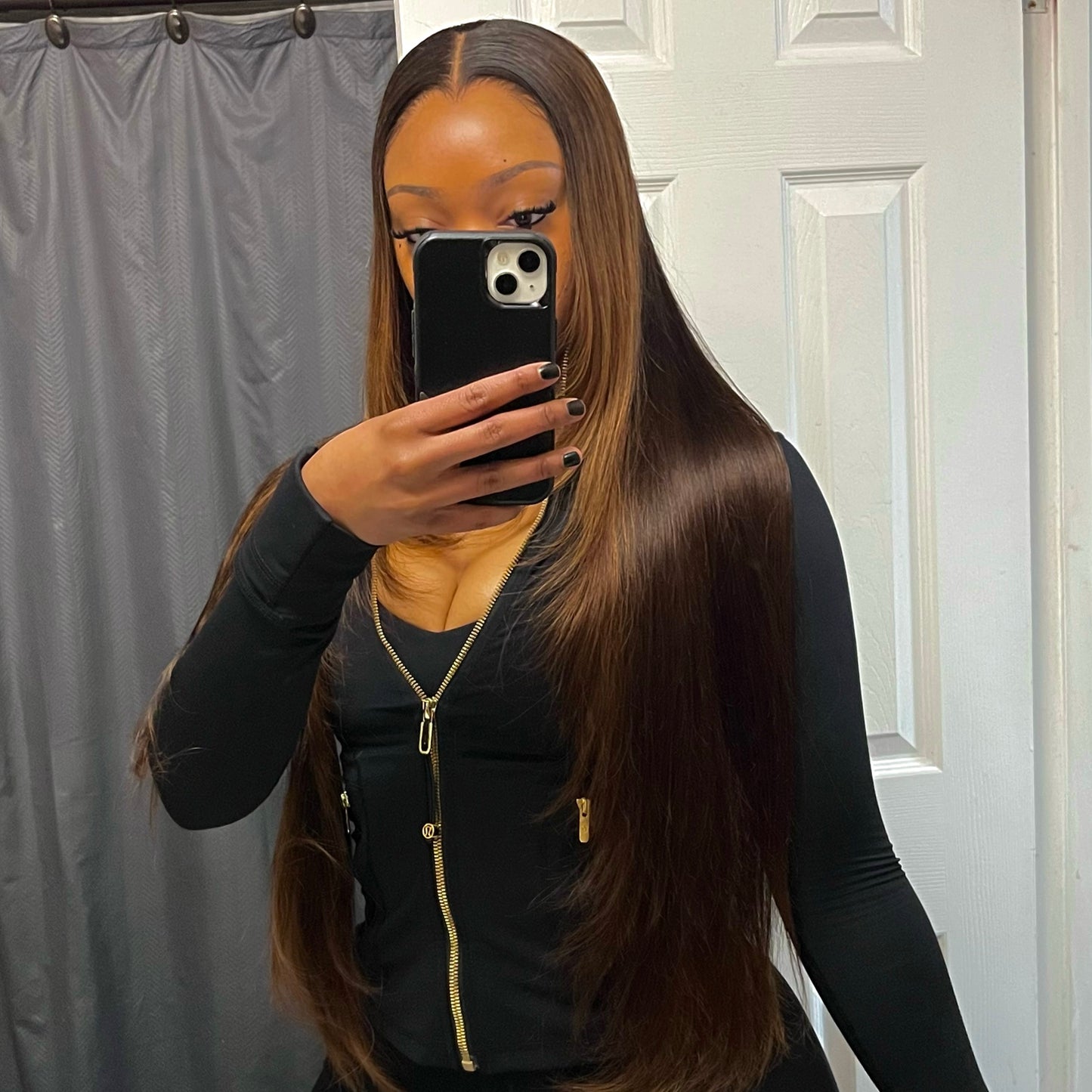 BROWN OMBRÉ HIGHLIGHTS LACE FRONT WIG