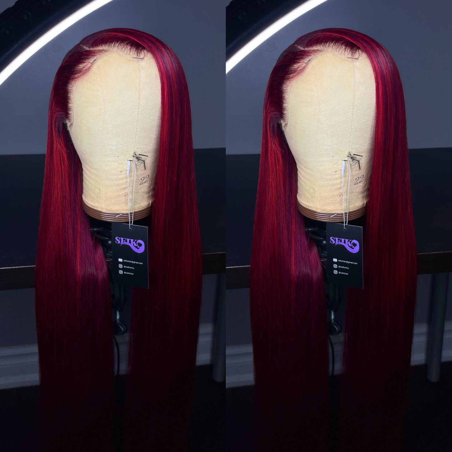 RED BALAYAGE LACE FRONT WIG