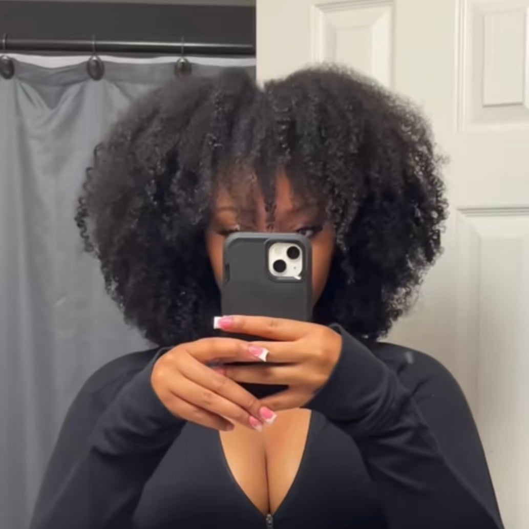 AFRO CURLY V-PART WIG