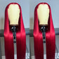 DEEP RED LACE FRONT WIG