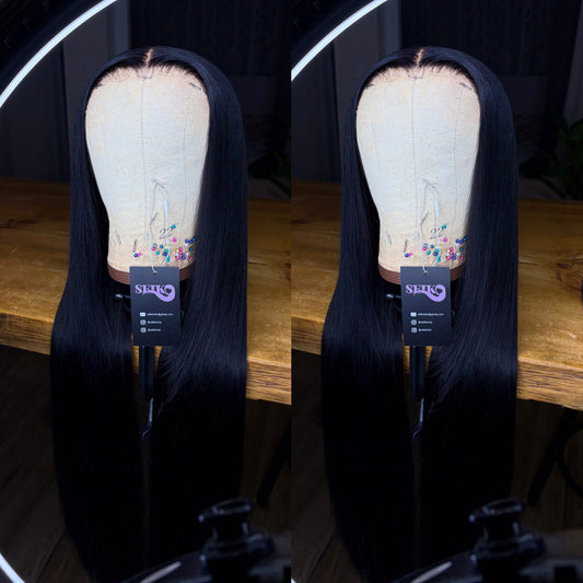 JET BLACK BODY WAVE LACE FRONT WIG