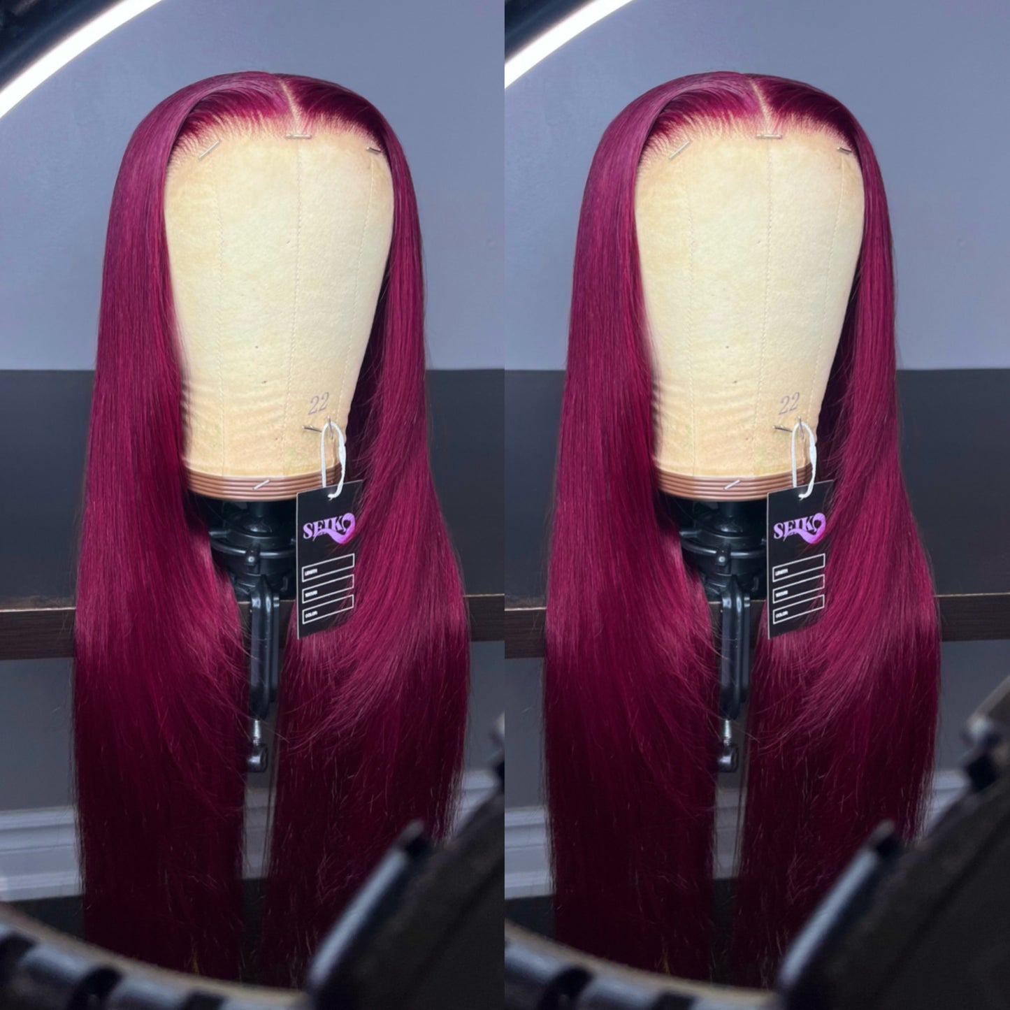 DARK CHERRY GLUELESS WIG