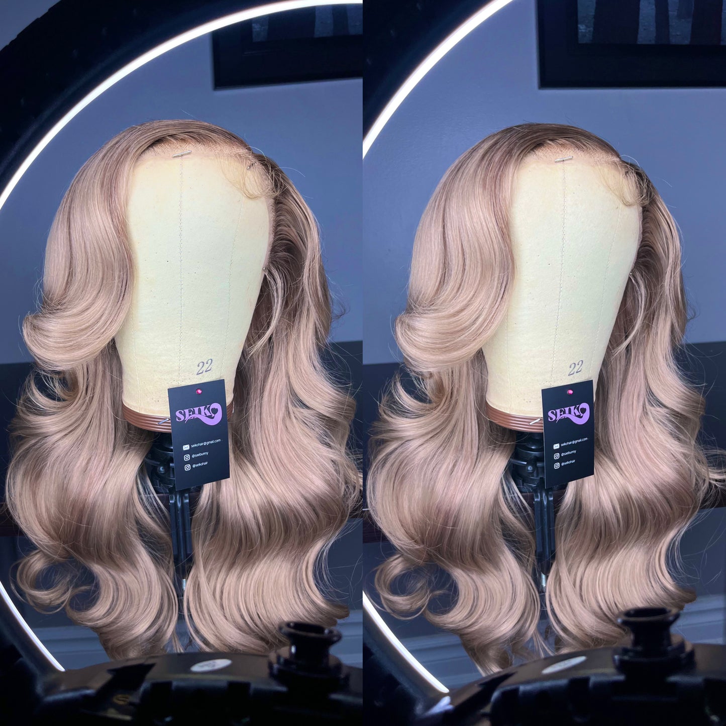 BLONDE + DARK ROOTS LACE FRONT WIG