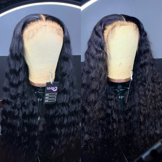 BUNDLE - TWO NATURAL BLACK WAVY WIGS