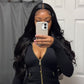 JET BLACK BODY WAVE LACE FRONT WIG