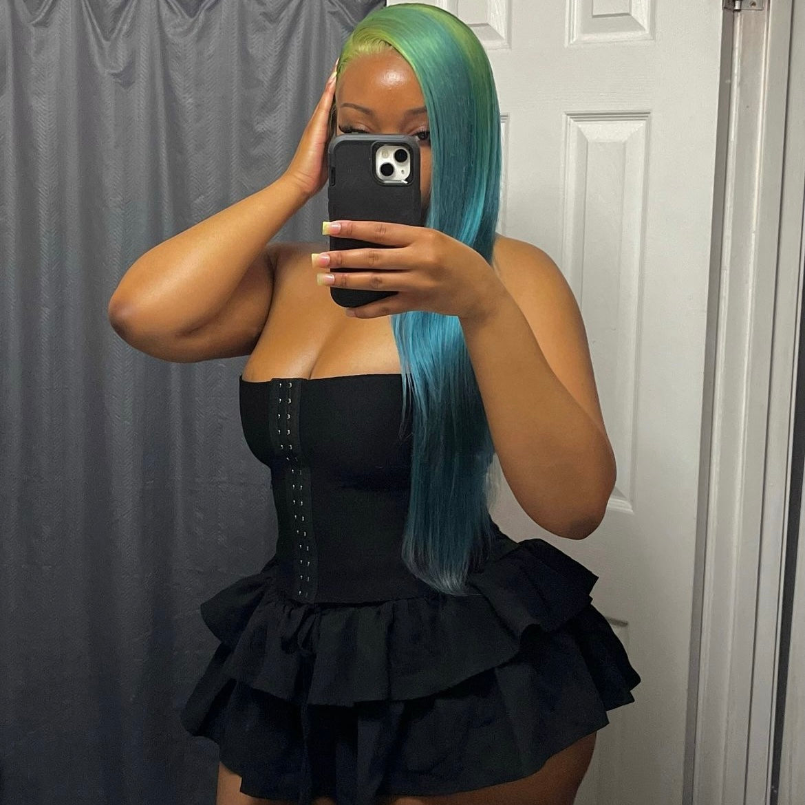 OMBRÉ BLUE GREEN LACE FRONT WIG