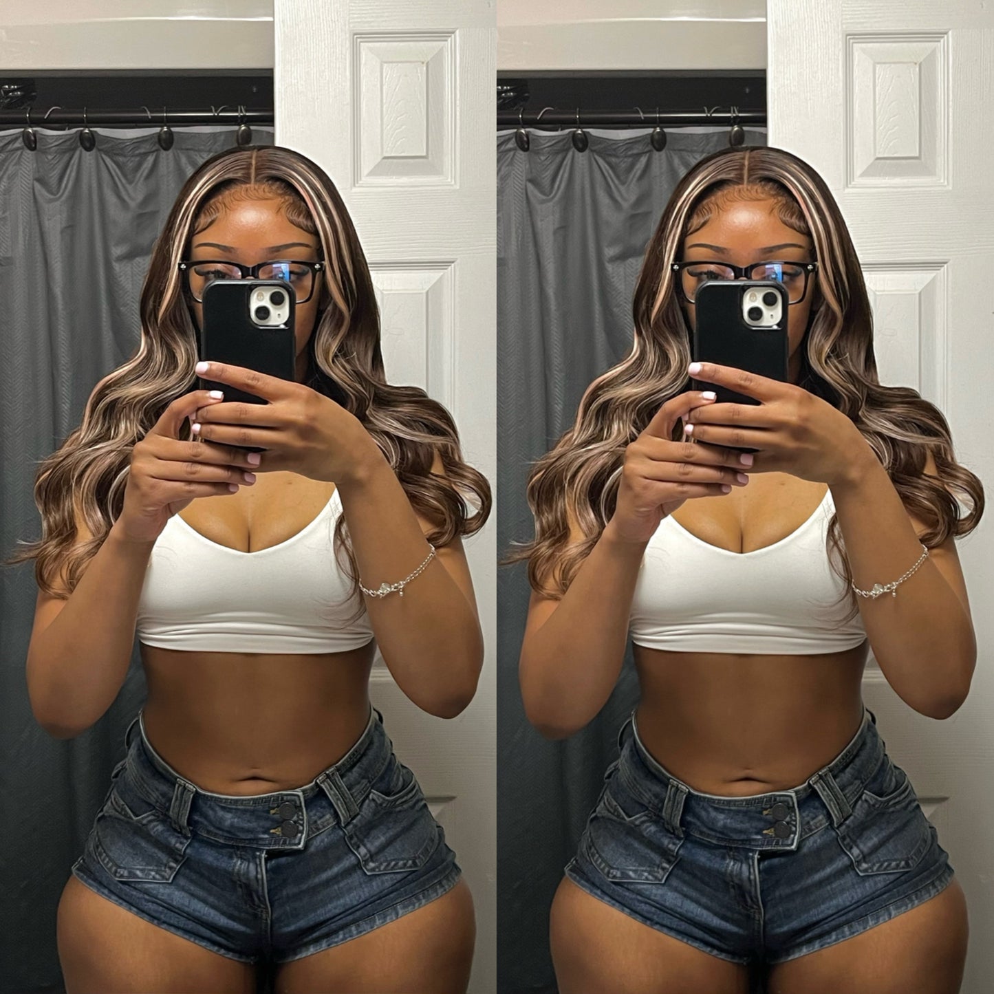 BROWN MIXED HIGHLIGHT LACE FRONT WIG