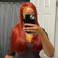 DARK GINGER LACE FRONT WIG