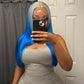 GREY BLUE OMBRÉ GLUELESS WIG