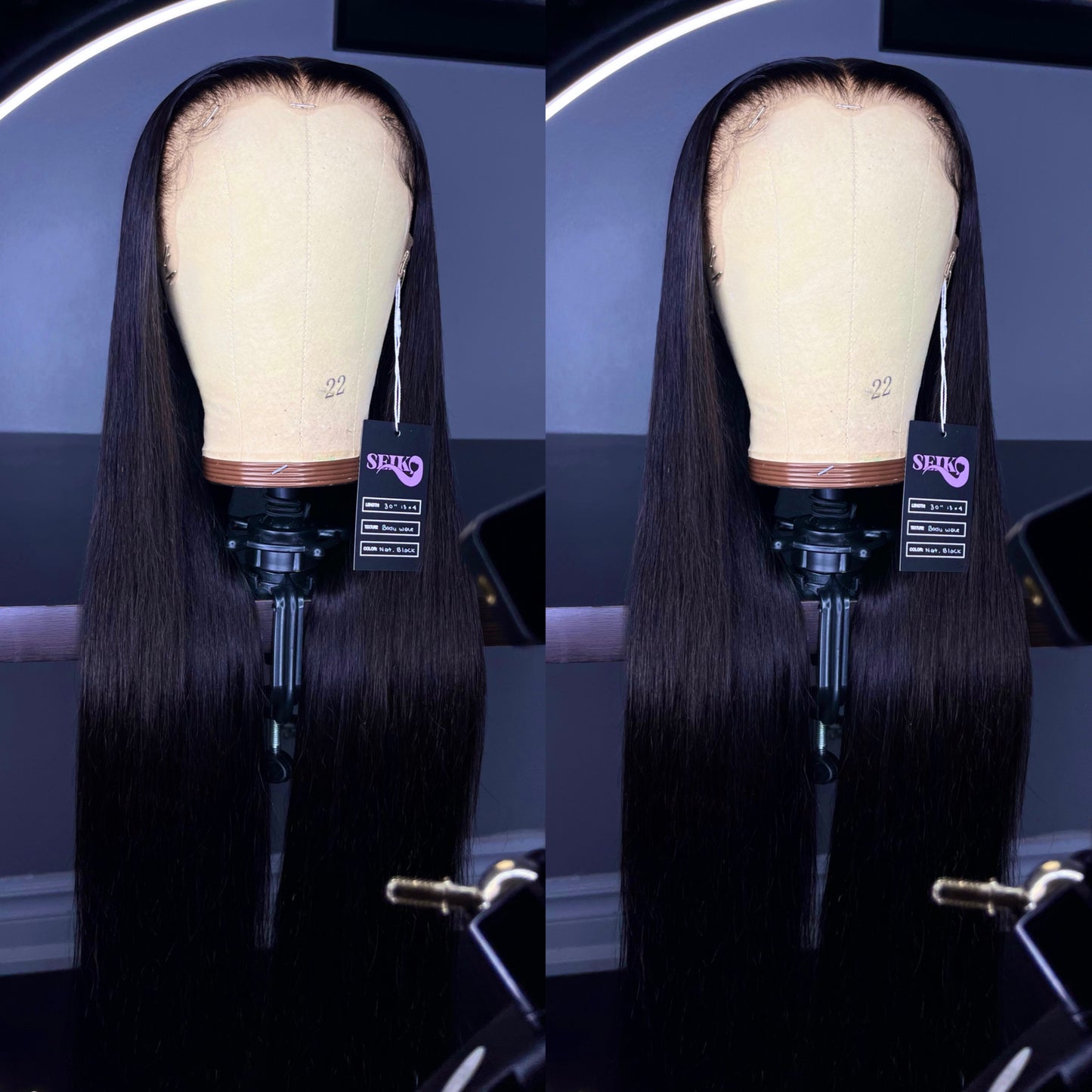 LONG BLACK LACE FRONTAL WIG