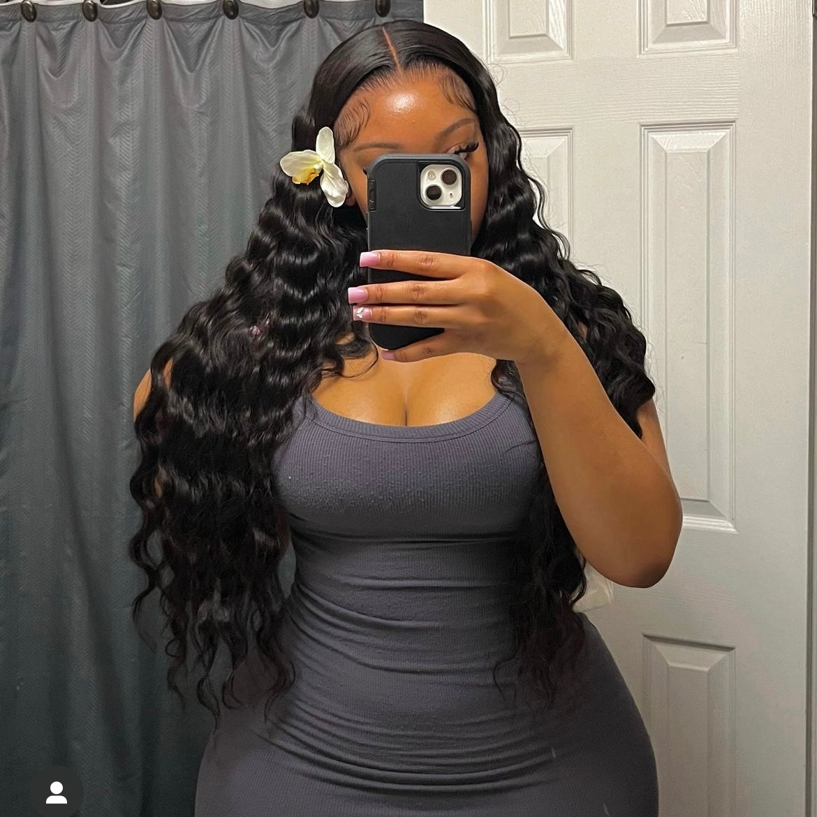 LONG BLACK LACE FRONTAL WIG