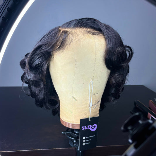 BLACK BOB GLUELESS WIG