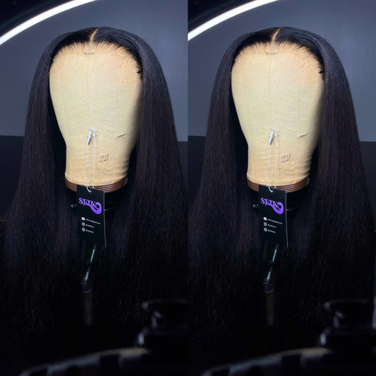 KINKY STRAIGHT GLUELESS WIG