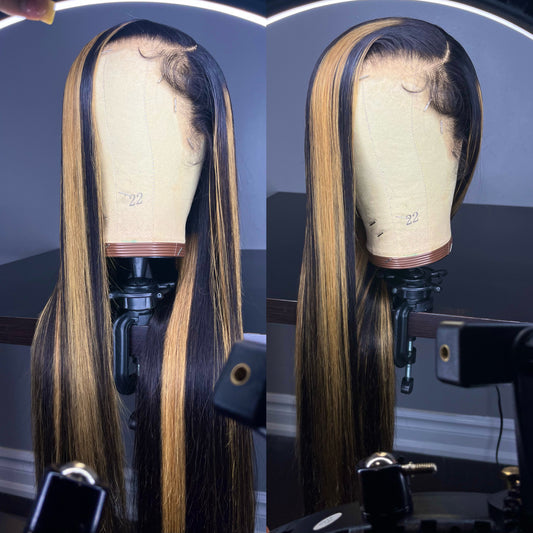 1B/30 CHUNKY HIGHLIGHT LACE FRONT WIG