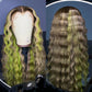 CUSTOM SAGE/BROWN HIGHLIGHT LACE FRONT WIG