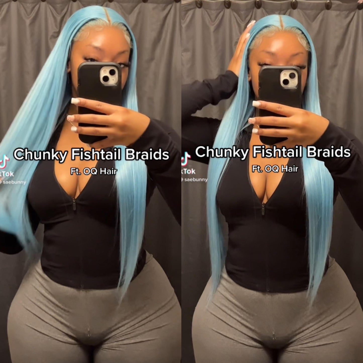 LIGHT BLUE LACE FRONT WIG