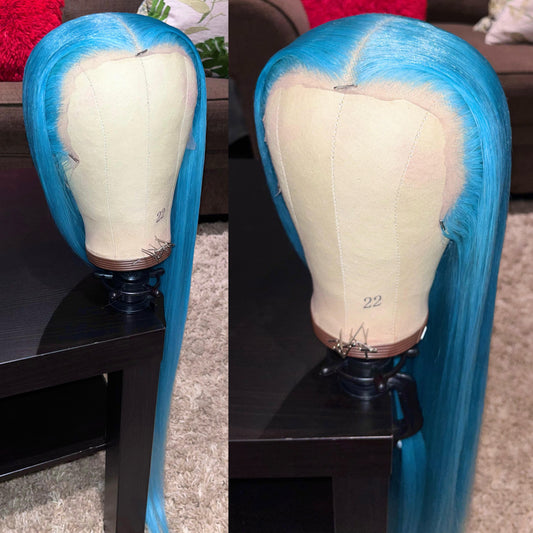 LIGHT BLUE LACE FRONT WIG