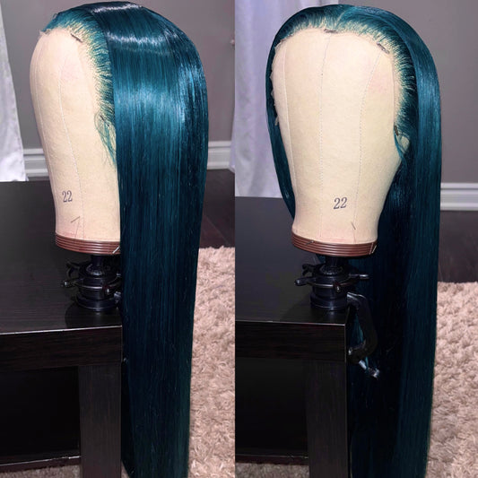 EMERALD GREEN LACE FRONTAL WIG