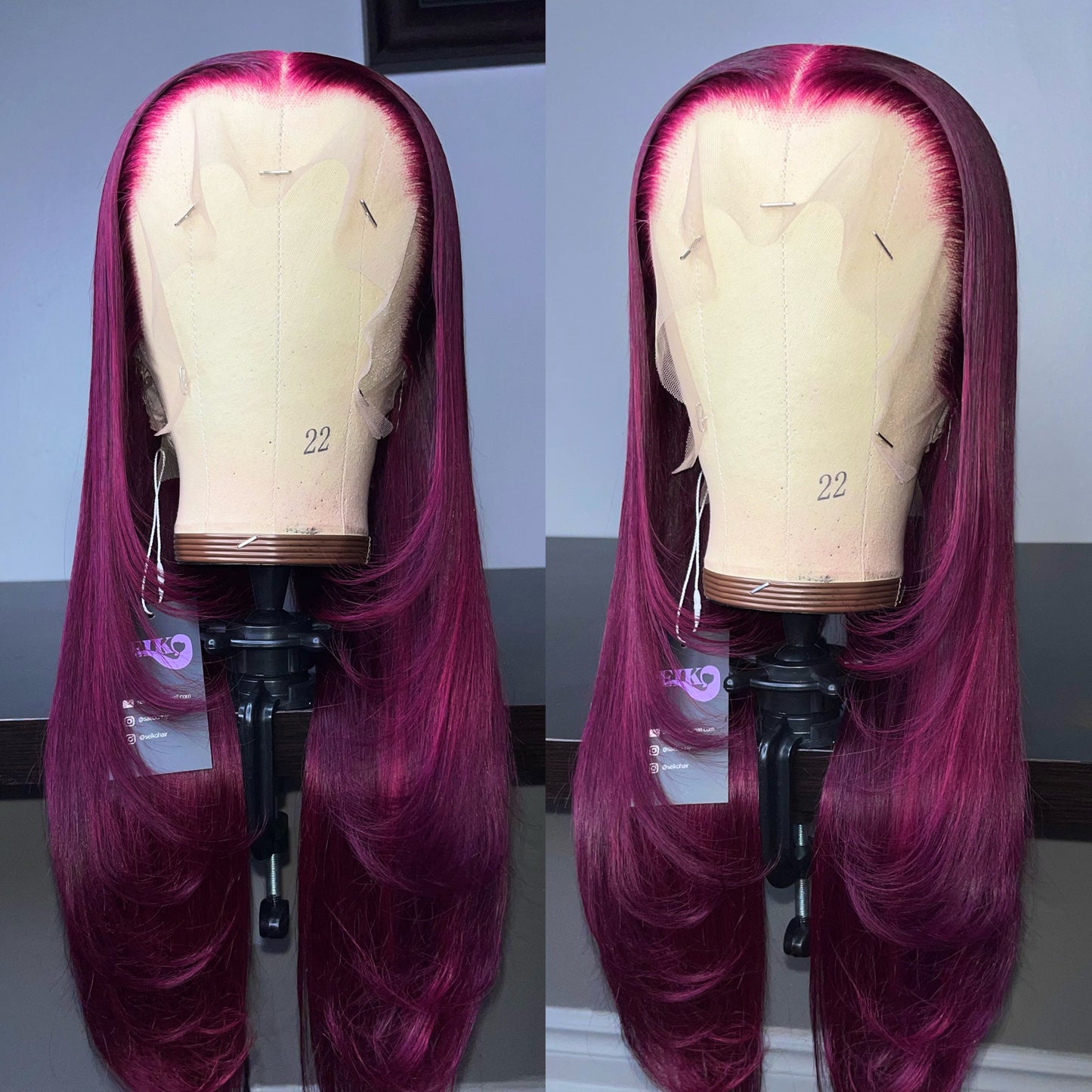 “SUGARPLUM” Layered Pre-Plucked Lace Frontal Wig