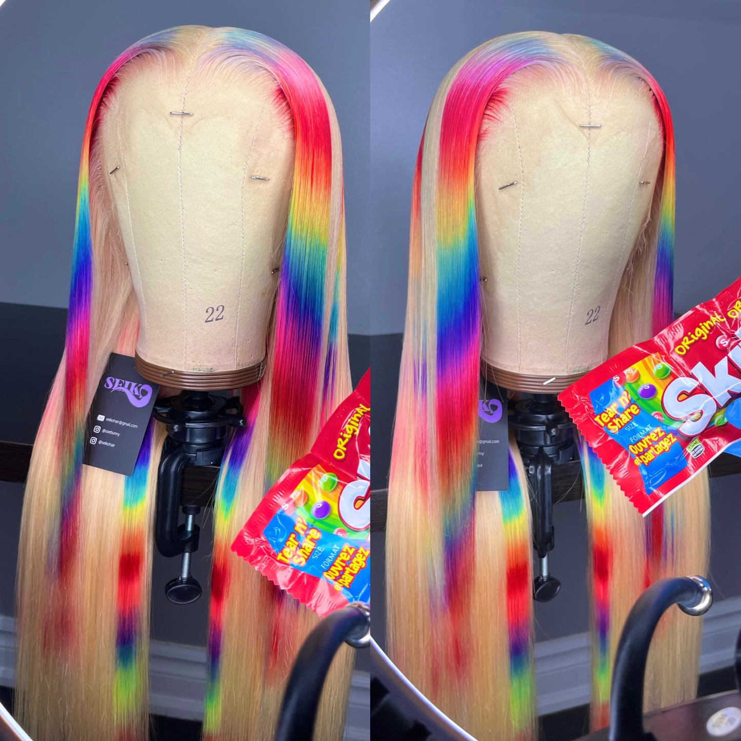 “SKITTLES” Pre-plucked Lace Frontal Wig