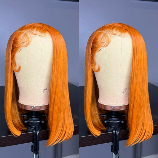 BLUNT GINGER BOB LACE FRONTAL WIG