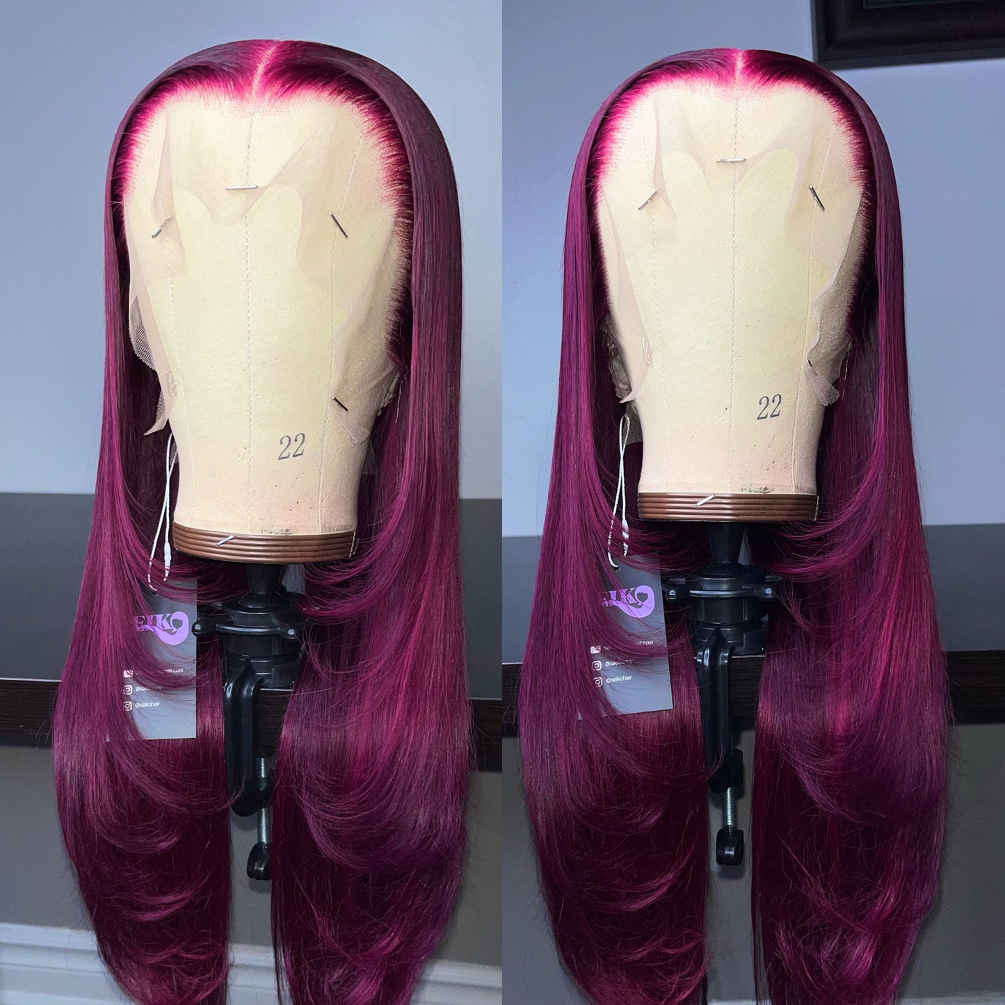 “SUGARPLUM” Layered Pre-Plucked Lace Frontal Wig