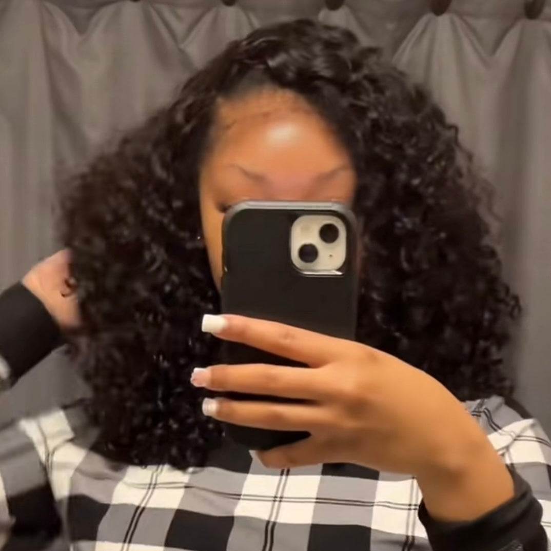 4C HAIRLINE NATURAL DEEP WAVE HD LACE FRONTAL WIG