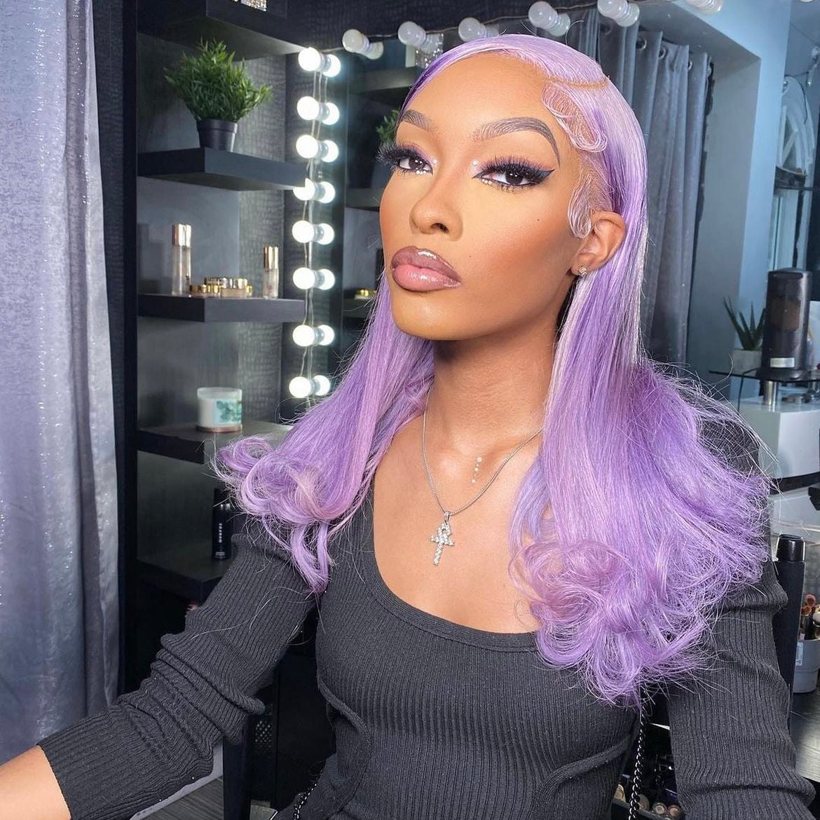 Lavender Pre-Plucked Lace Frontal Wig Ready To Wear