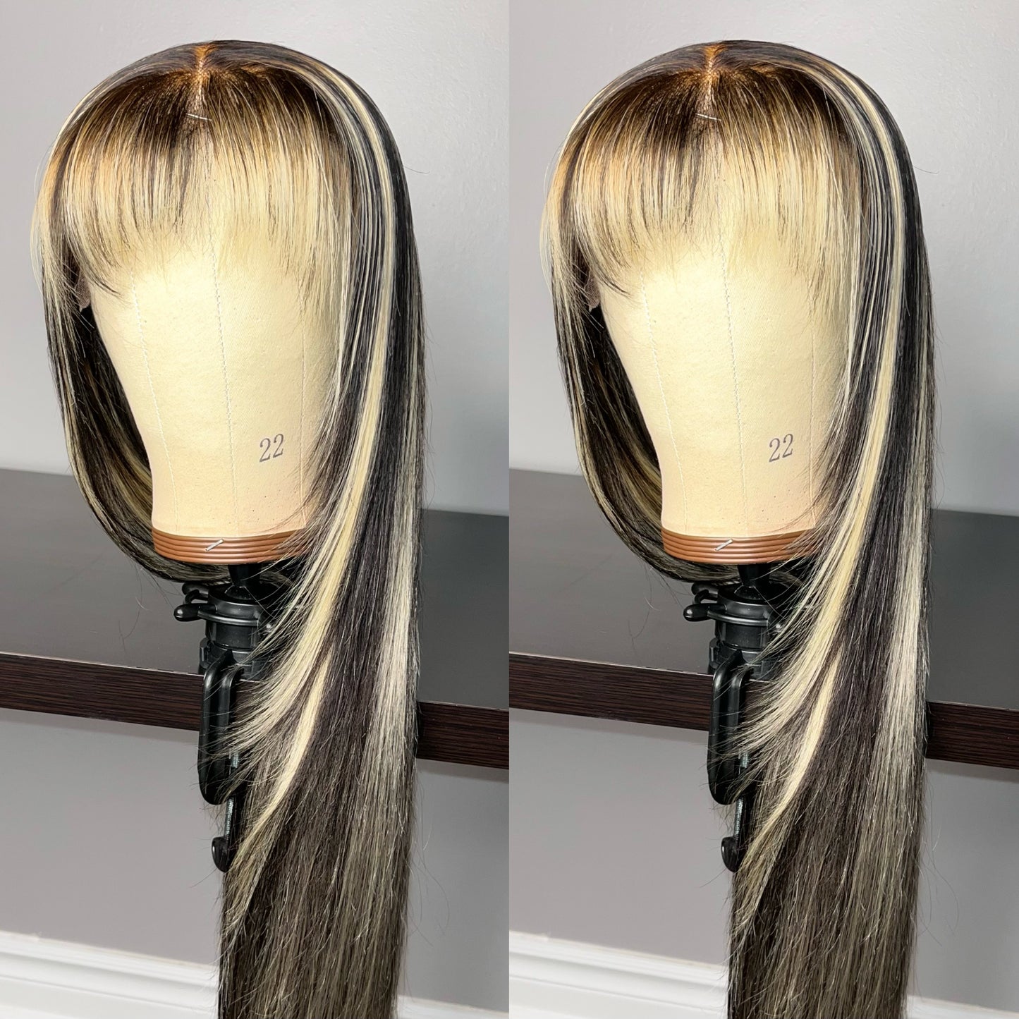 PLATINUM BLONDE HIGHLIGHTS LACE FRONT WIG