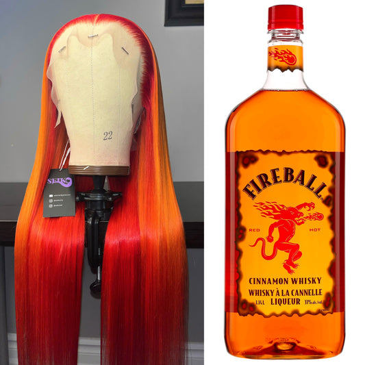 “FIREBALL” Pre-plucked Lace Frontal Wig